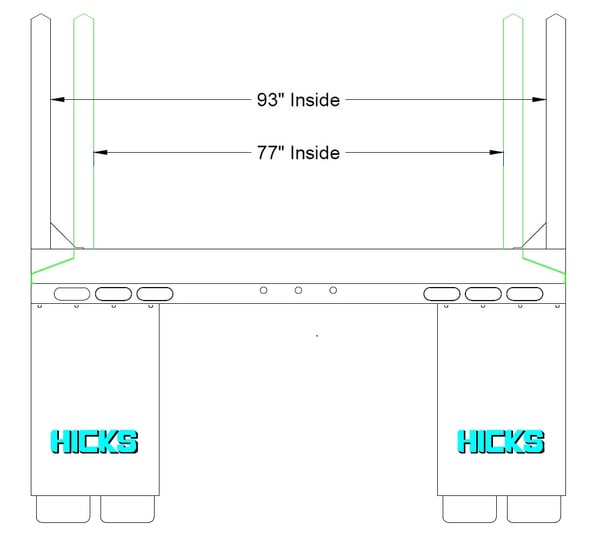Hicks Aluminum End Dump Illustration Frame Type Width