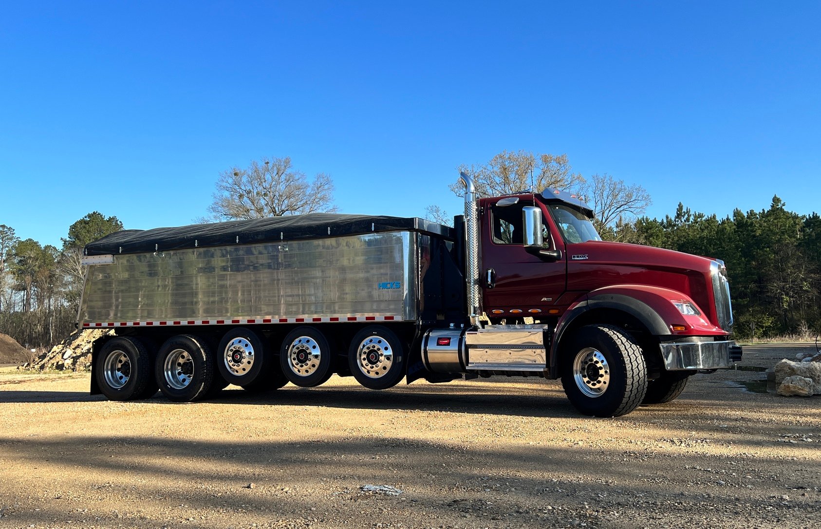 Hicks Dump Body with an International HX520 day cab