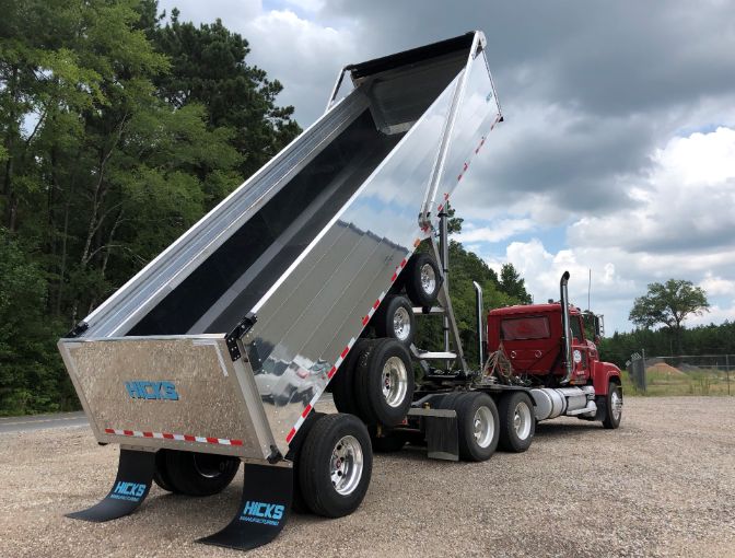 Hicks FL 2827-4 aluminum end dump trailer